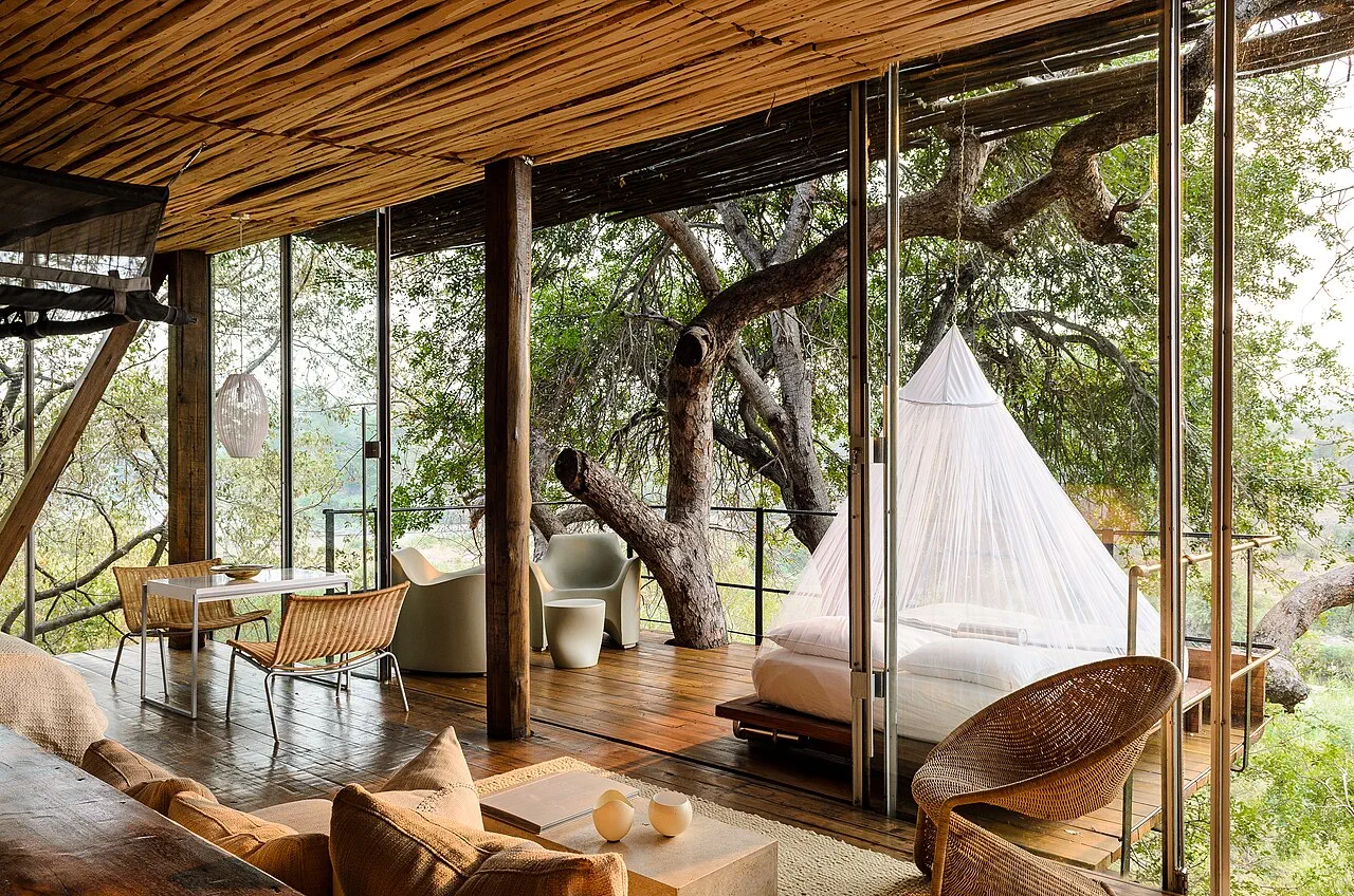 Singita – Kruger National Park: Guest-room deck at Lebombo Lodge in Kruger, photographed in 2016